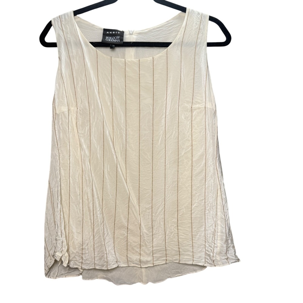 Akris Bergdorf Goodman Tank Top Women 14 Quiet Luxury Capsule Pinstripe Designer
